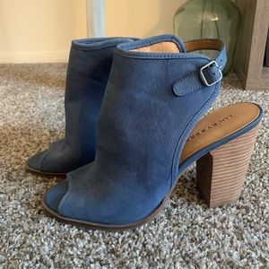 Blue Block Heels